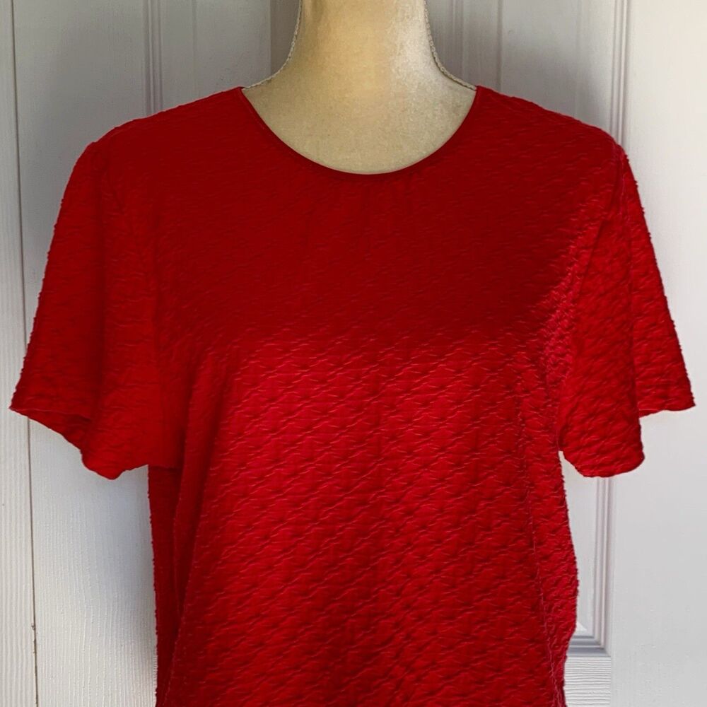 Vintage 80s Kenneth Too Top Women’s Size L Red - Picture 5 of 16